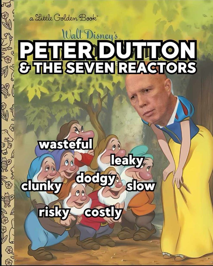 From <a href="/PeterDutton_MP/">Peter Dutton</a> own numbers:

How is $331bn for 38% of generation (nuclear) cheaper than $595bn for 98% of generation (renewables and storage??

It appears that Dutton’s #nuclear pricing is more misleading than a “reduced to clear” sticker at Coles

#auspol