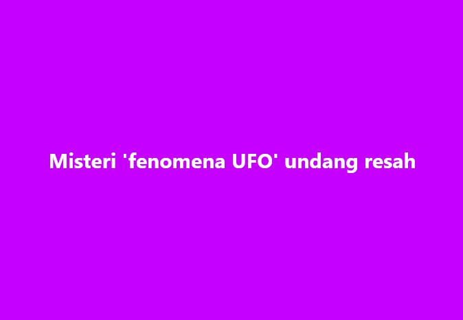 SinarOnline's tweet image. Misteri 'fenomena UFO' undang resah

#SinarHarian #fenomena #UFO  #misteri