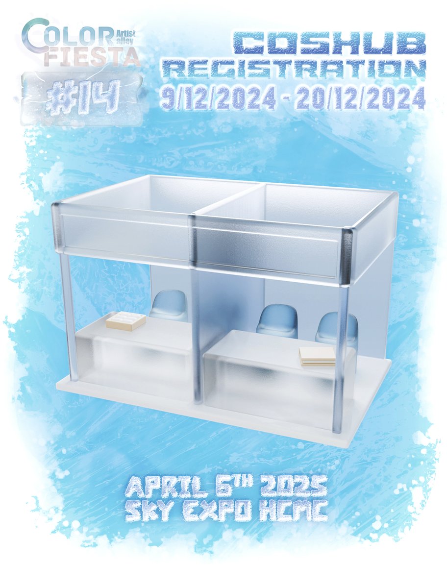 ColorFiestaVN's tweet image. ❄️COLOR FIESTA SEASON 14 - COSPLAY HUB REGISTRATION IS NOW OPEN
⛄️Registration period: December 9th - December 20th, 2024
⛄️Registration link: bit.ly/CosHubRegistra…