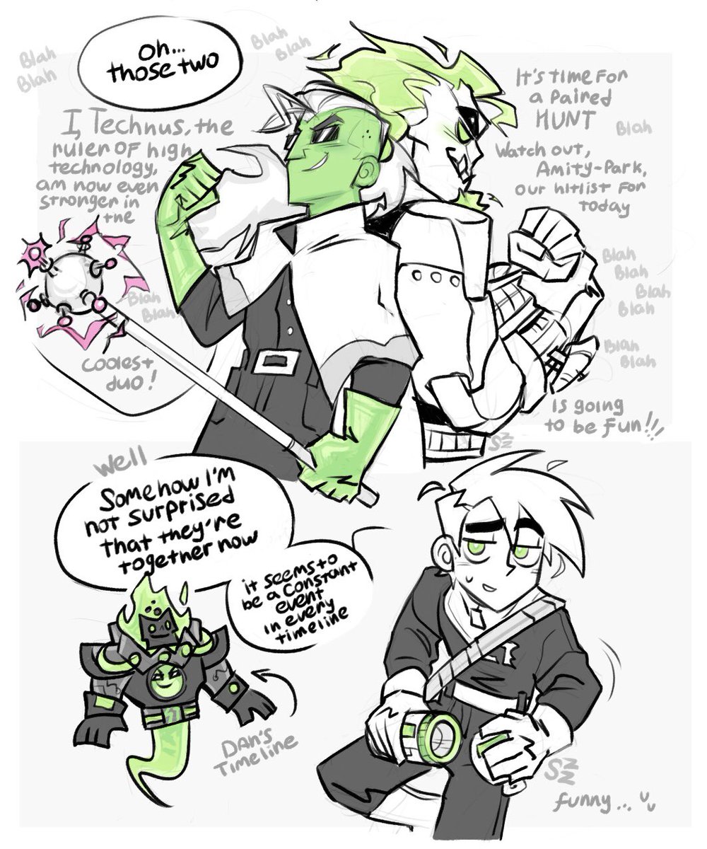 shentezzu's tweet photo. Electricity and machine duo 😋 #skulktech #dannyphantom https://t.co/OyHSDlIfX1