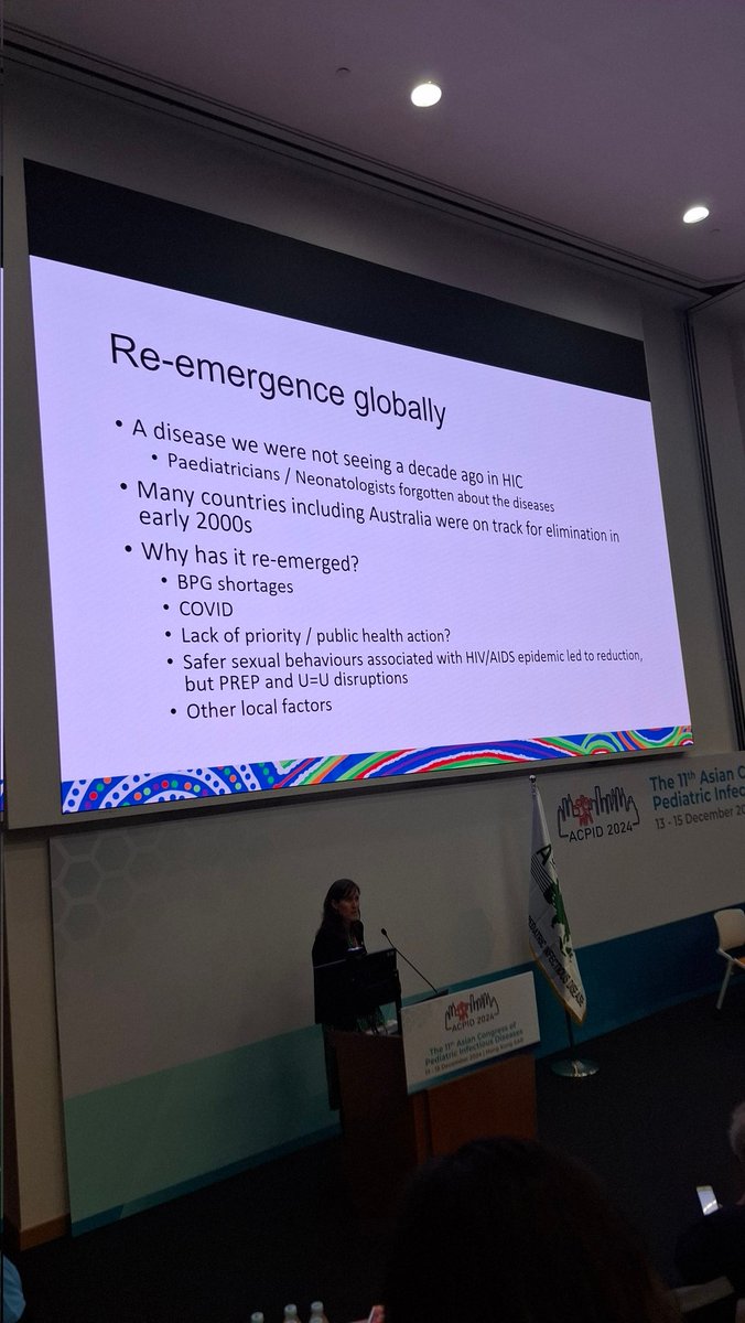 WSPID's tweet photo. @AshaBowen shares at #ASPID24 that the #syphillis re-emergence is a π issue. If you want toπthe π perspective abt this topic & other pertinent topics impacting the π #PedsID community, join us at #WSPID25 In the meantime, π https://t.co/xKG1dKFhqj for more #PedsID resources https://t.co/aF7hBNhesg