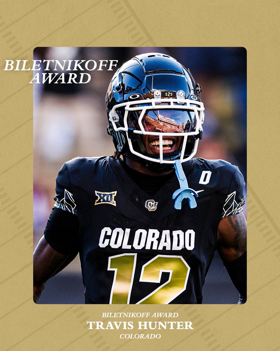 ESPNCFB's tweet photo. Travis Hunter is 2024's most outstanding receiver in college football😤 https://t.co/oYhJmkZTcF