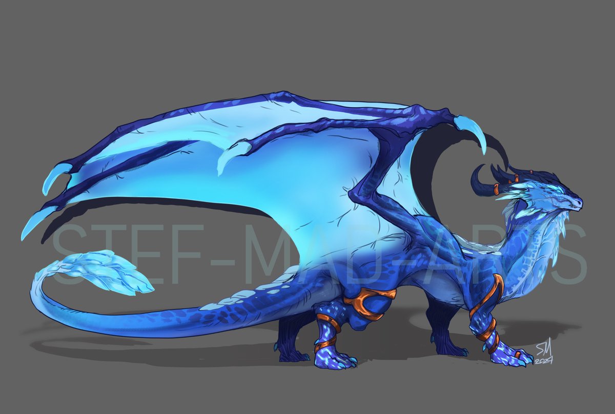 Blue Dragon C0mm done for @/SnowyStarDragon