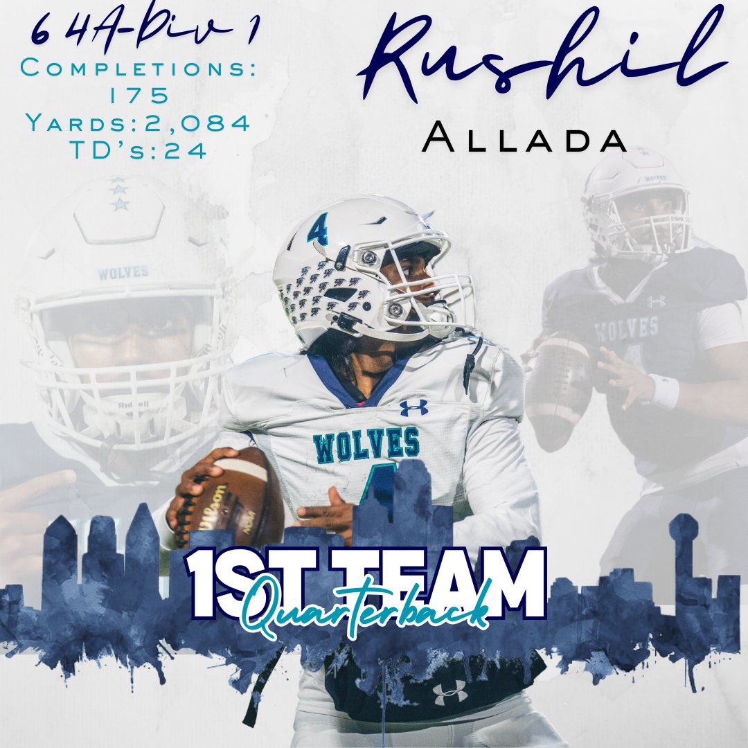 SOPHMORE SZN RECAP:

-First Year Varsity Starter
-2,084 Passing Yds(School record)
-24 Passing TDs(School record)
-1 Rushing TD
-1st Team All-District 6 4A-1
-First school playoff appearance since 2019

Highlights In Bio and pinned on profile‼️