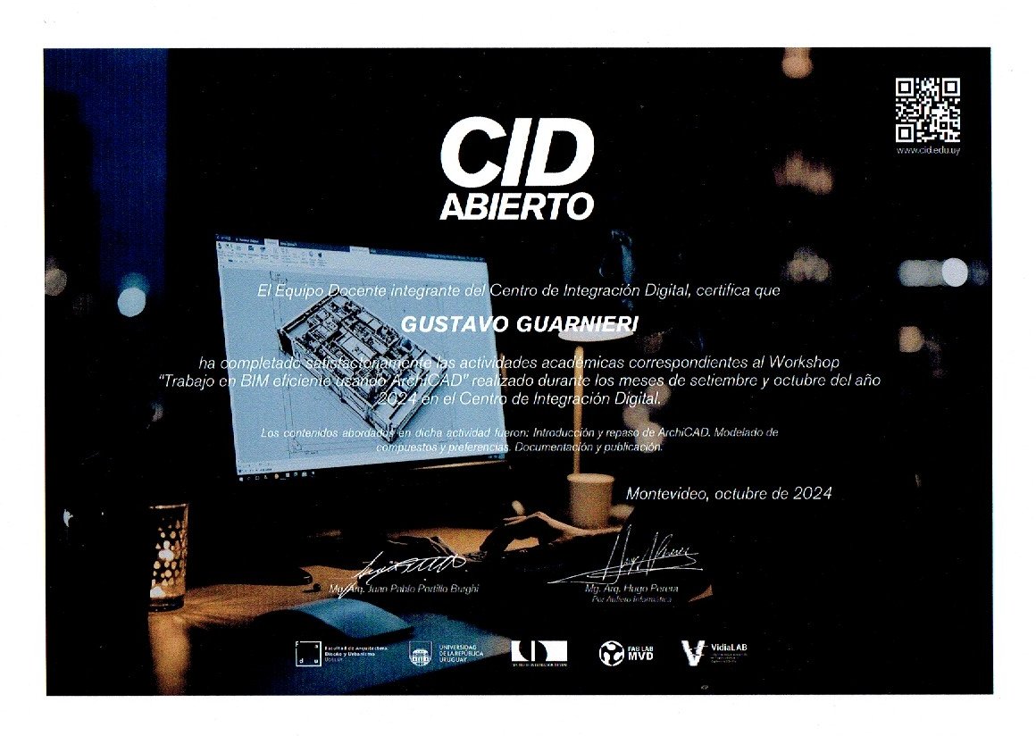 Gracias FADU y La Universidad de la república por tan valioso titulo