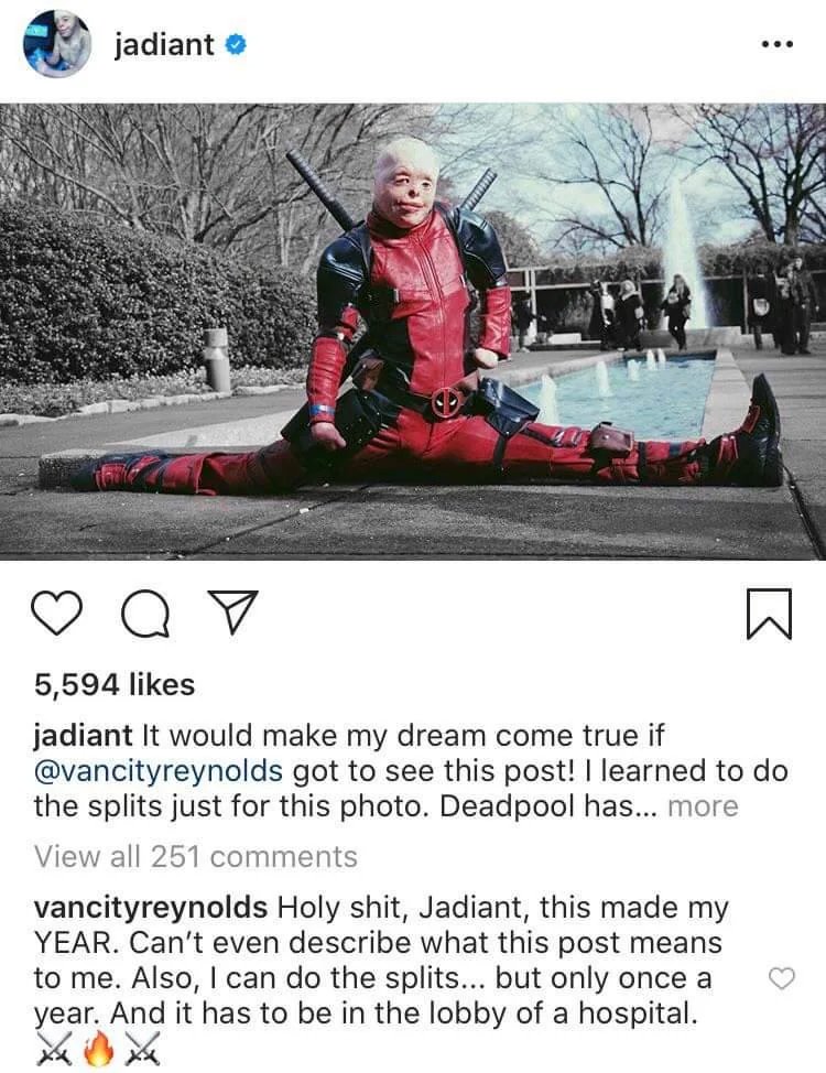 6. Ryan Reynolds being wholesome