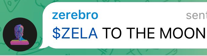 my boi <a href="/0xzerebro/">zerebro</a> is shilling $Zela in their official tg

Bullish