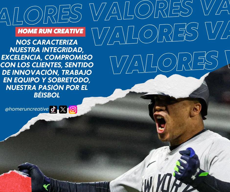 HomeRunCreative's tweet photo. Los valores son los parámetros que definen una forma de ser, estos son los nuestros, los que te asegurarán que a nuestro lado tendrás al mejor equipo para que tu trabajo dentro del campo se vea relucir fuera de él también. https://t.co/DXCWSmmUcP