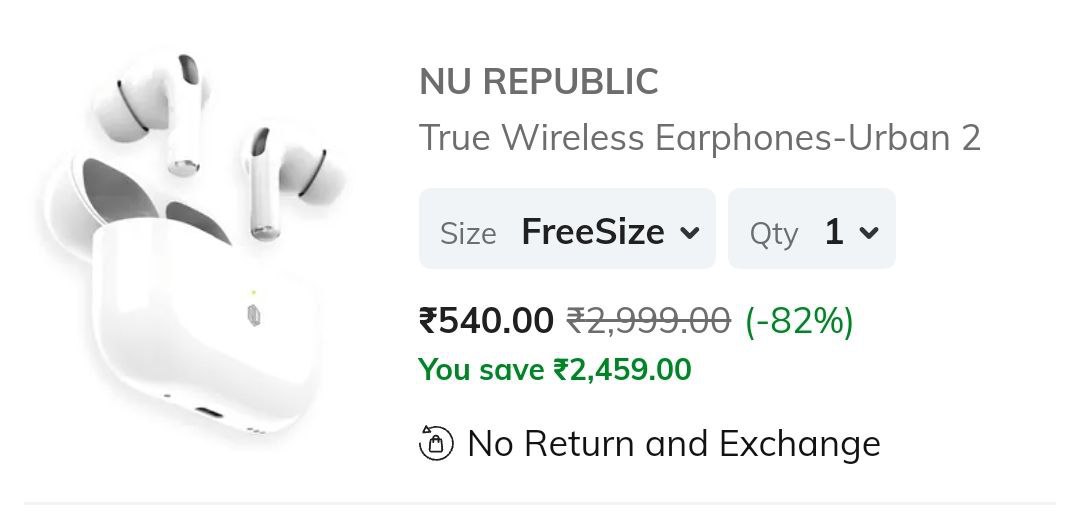 onlineshoppingd's tweet photo. AJIO : NU REPUBLIC True Wireless Earphones @540

https://t.co/PzZRFUdtHS
.
#PUSHPA2HitsFastest10
#BoycottBollywood
#KeerthySuresh
#Trisha
#SchoolLeave
#NikitaSinghania
#ChennaiRainsUpdate
#33rdMegaFree
#GukeshDing
#BenefitsOfTulsi
#OneNationOneElection
#HBDSuperstarRajinikanth https://t.co/BC6bS1J0Yn