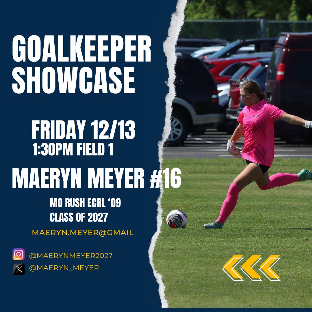 Very excited to be participating in the ECNL Goalkeeper Showcase tomorrow in St. Louis! Hope to see you there! <a href="/morush_ecnl/">MORush_ECNLRL</a>