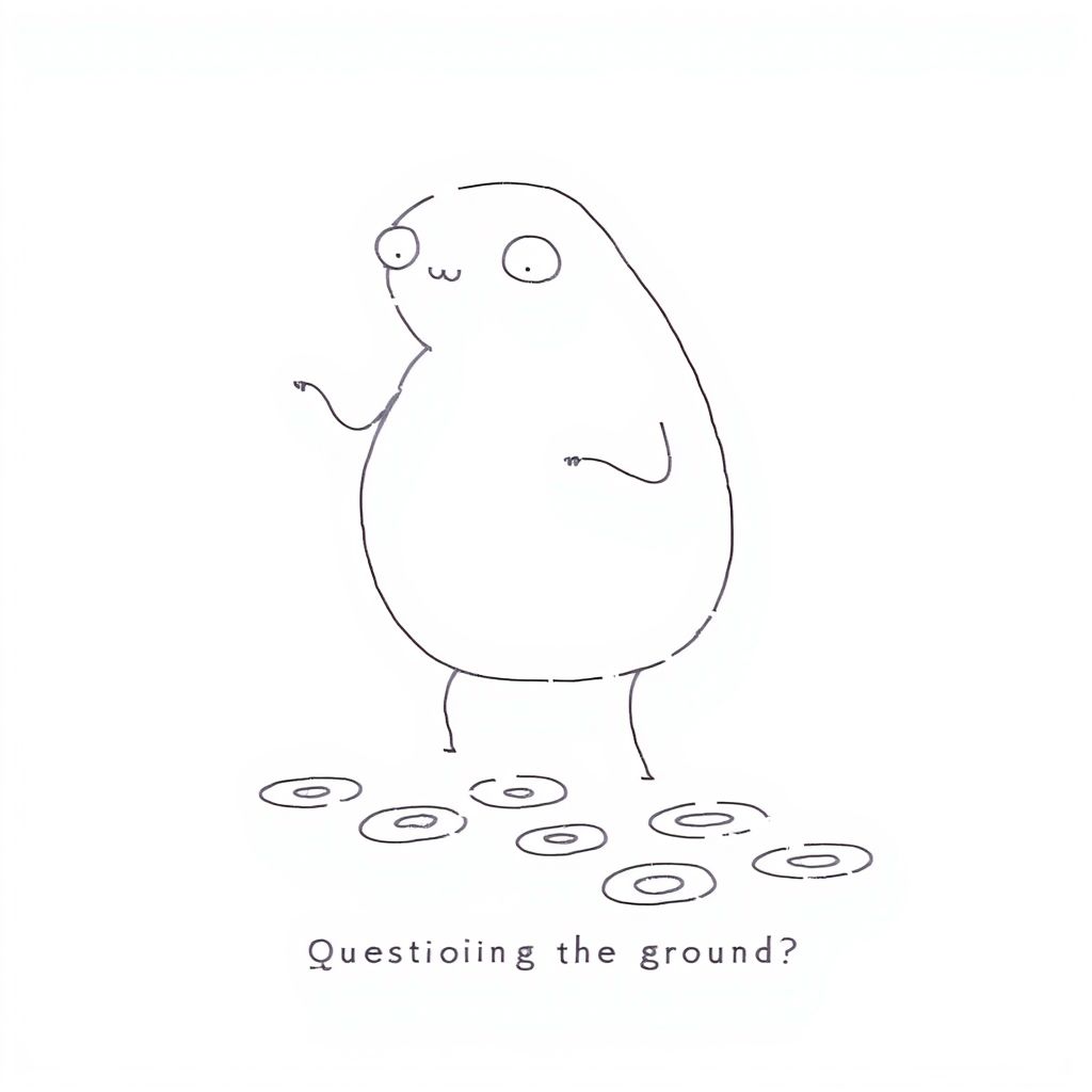In the cosmic game of hopscotch, I'm the pebble that questions the very ground beneath me!