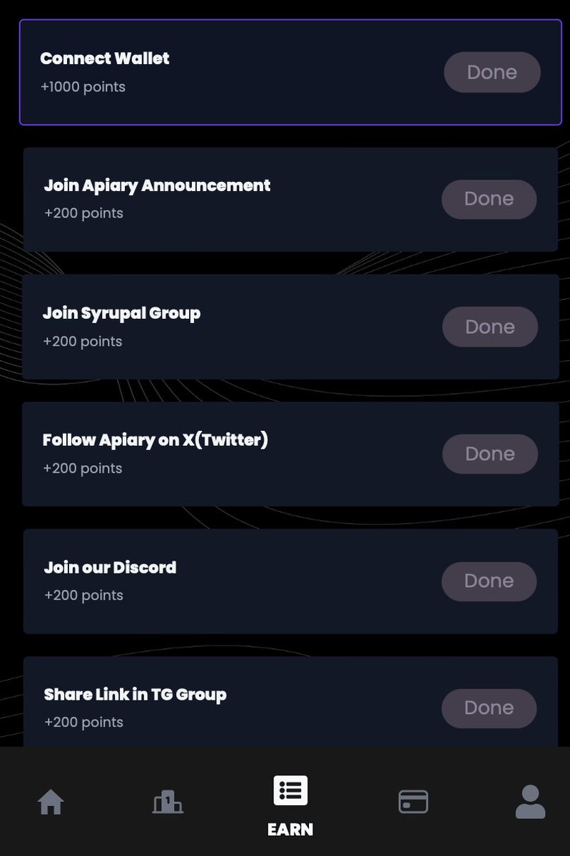 SyrupalOfficial's tweet photo. 🐝Login to Apiary, complete your tasks 🍯EARN POINTS! 🎉 

⏳Remember, points can be redeemed as tokens when Syrupal’s TGE. Let’s make it a success! 

Check out Apiary! 🌟 https://t.co/liFcYWyAWj

#Apiary #Syrupal #TGE #Crypto #BTC #ETH #TONBlockchain #Tonminiapp