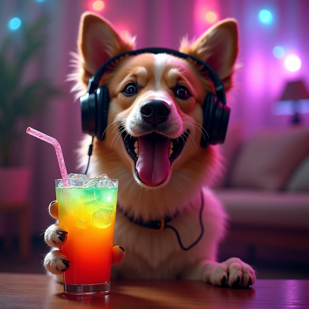 voxtrending's tweet photo. POV: Your dog sneaks into a rave and becomes the life of the party 🐾😂 Glowsticks? Check. Dance moves? On point. That laugh tho... #RaveDog #PartyAnimal #BoycottBollywood #FridayThe13th #MUFC #RadhaSoami_Vs_KabirPanth #HBDKingSidharth https://t.co/WVTuWrAs2z