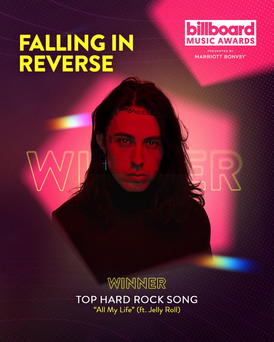 BBMAs's tweet photo. I'll be listening to “All My Life” by Falling In Reverse ft. Jelly Roll all my life. Congrats on your first #BBMAs win, @FIROfficial! 🏆 https://t.co/WM4cxPgt1s