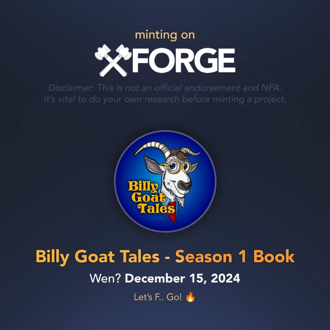 GiversGainNet's tweet photo. 📣 The Billy Goat Tails Season 1 book is a unique crowdsourced #leadership and #cryptocurrency #NFT book featuring over 170 speakers, including @IOHK_Charles , @CryptoLifer33 , @sincitycrypto, @jasonappleton, @RiceTVx , @BitBenderBrink and so many more!!! #GiversGain

Don't miss the mint on Dec 15, 2024, at 3 PM UTC (10 AM EST)! 🗓

WL Available until 6 PM EST today in Discord 👉 https://t.co/A0ENib8ZaC
