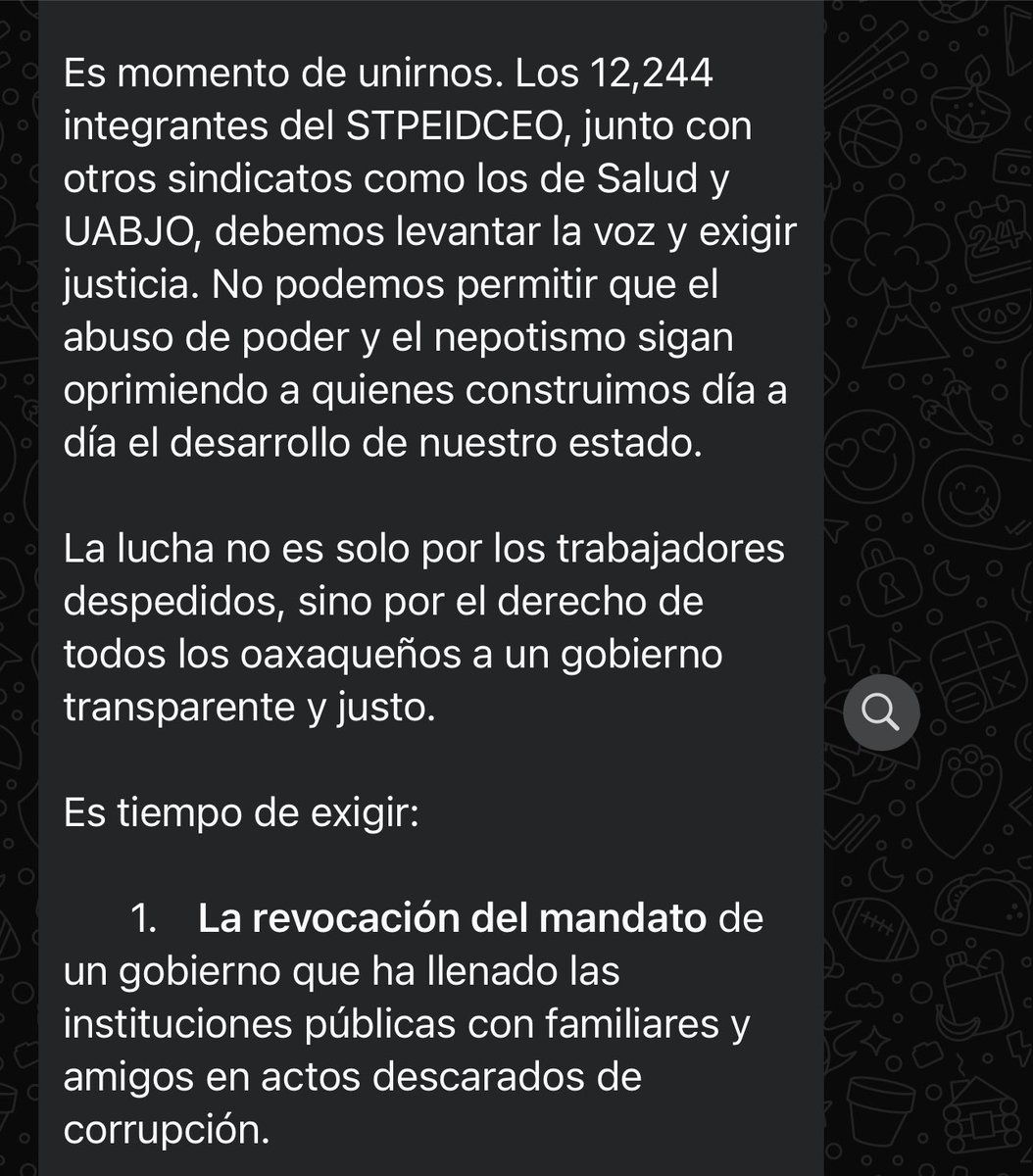 Lagarrapata_S22's tweet photo. REVOCACIÓN DE MANDATO YA!!!
Corre como reguero de pólvora!
@VitoArturo @alex_vaskez @janeth_a @NADIASANABIA @ZonaRoja_Oaxaca @Replica_Tweets @Claudiashein @JesusRCuevas @rosaicela_ @juanitabanana71 @jlplatafoto @LocutorAlejo @oaxaca_verdad @lahoradeoax @miguel_danteF @IbaezVicsan https://t.co/9lTDJb8rZ4