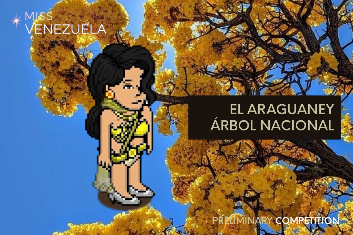 🇻🇪| Mi traje de baño; con inspiración de pétalos de ARAGUANEY, lleva una capa con hojas de oro y un corte en ‘V’ haciendo de esto una obra espléndida.