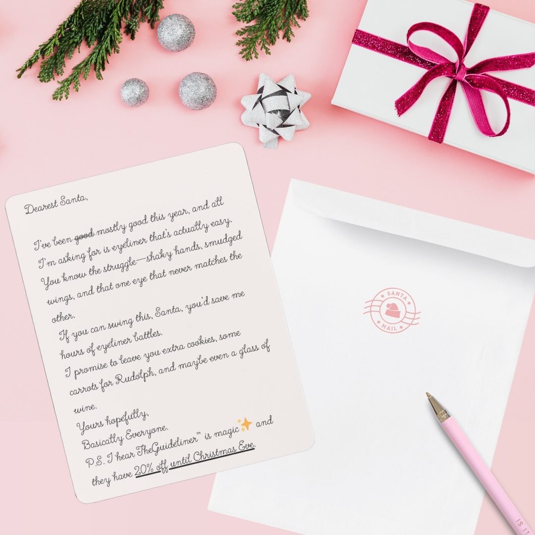 TheGuideliner's tweet image. P.P.S Santa, please kindly order this now and don't forget to use code: DearSanta20. 
Thanks again.

-

#theguideliner #eyeliner #eyelinertutorial #eyelinerhack #liquidliner #eyelinertips #eyelinerstruggle #eyelinerstress #peelpressandsealeyeliner #wingedeyeliner #easyeyeliner