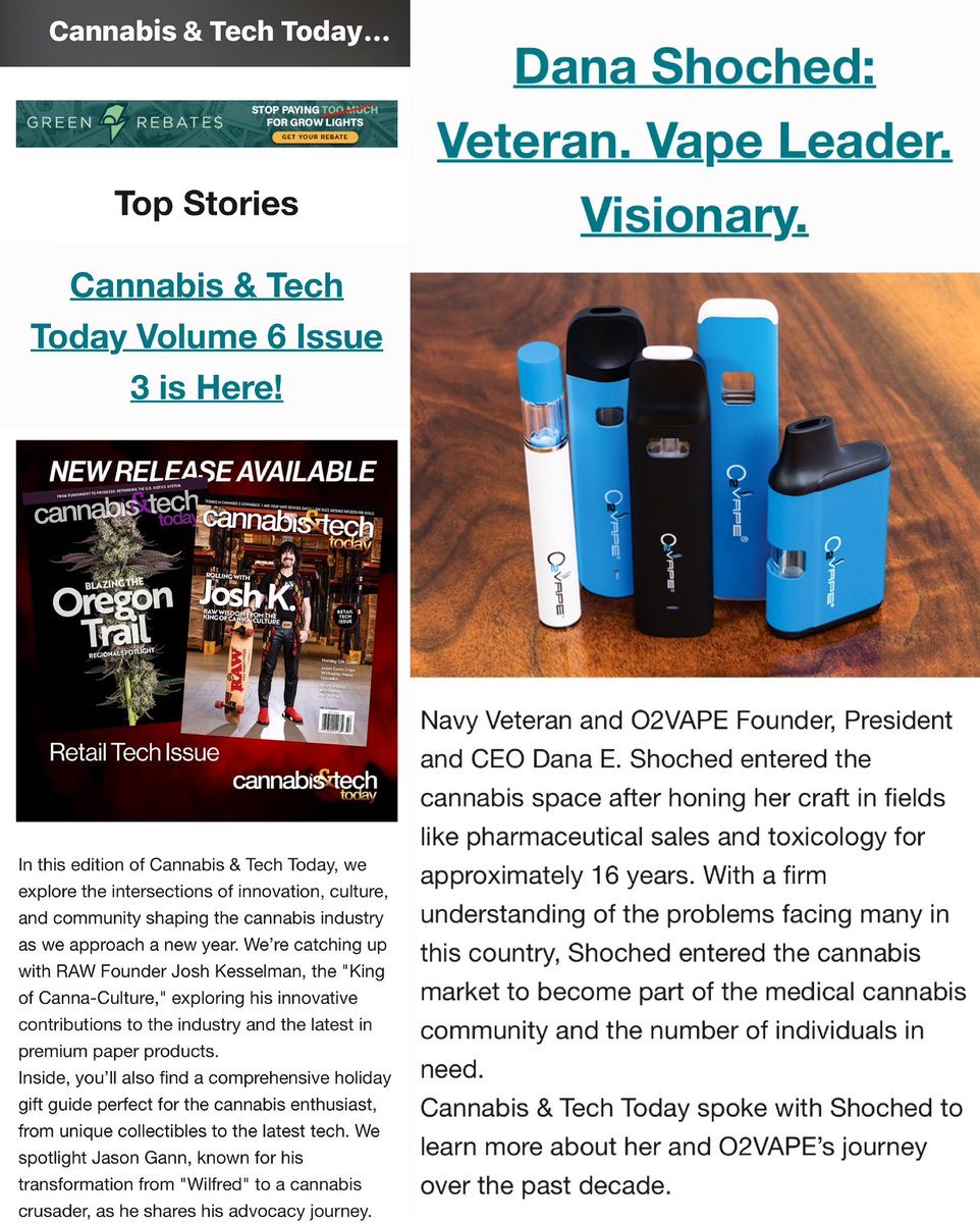 O2vape's tweet image. Out with the old, in with the NEW issue of @cannatechtoday featuring @o2vape 

We’re just better 🏆
O2vape.com

#cannatech #vapetech #mjbiz #mjbiz2024
