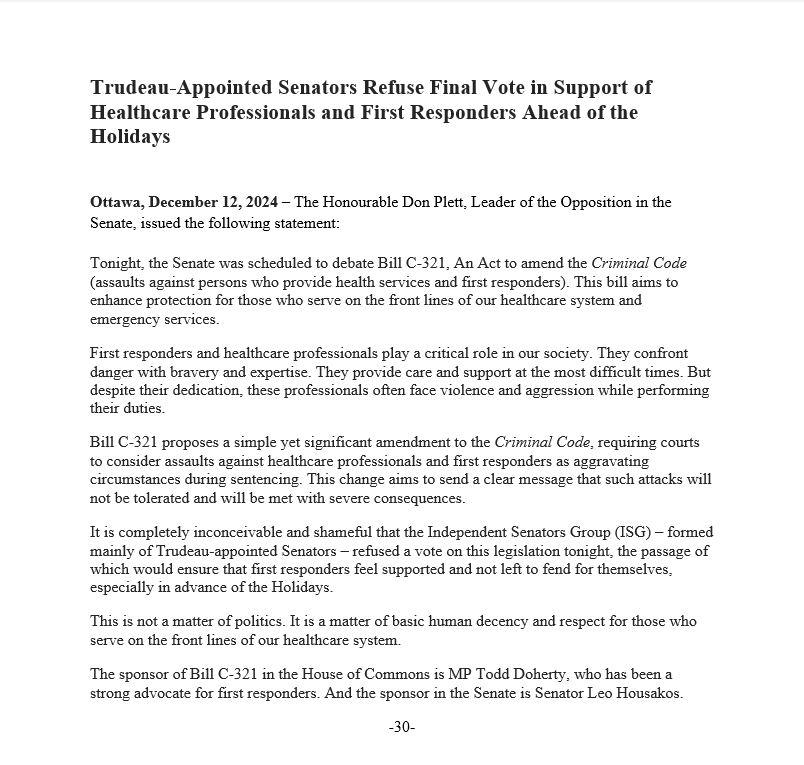 DonPlett's tweet photo. News Release on Bill #C321 ⬇️ https://t.co/PmwHdMNG71