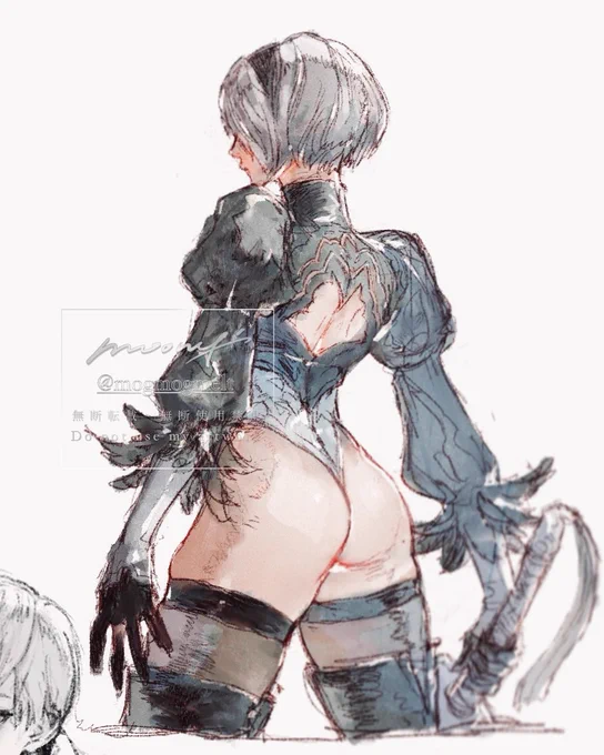 #今年も残りわずかなので今年一番伸びた絵を貼る2Bのお尻ですね 