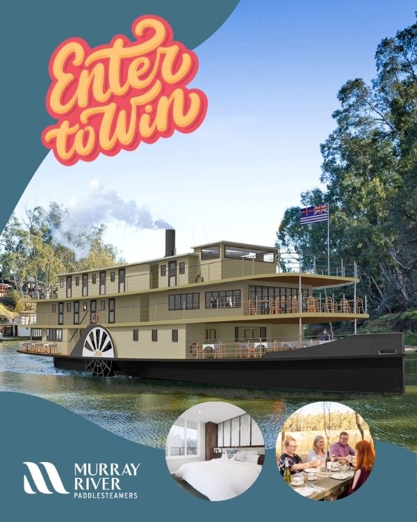 Want to win a 7-night expedition on the Murray River Paddlesteamer? Enter the comp at our website.