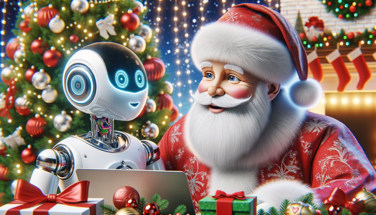 aiprogroup's tweet image. chatgpt vision is finally here! 🤖🎥 now you can chat face-to-ai-face and basically make santa your chat buddy 🎅 but here&apos;s the kicker—will ai start replacing santa at malls too? 🤔 just thinkin&apos; don&apos;t @ me #chatgptvision #santatakeover
