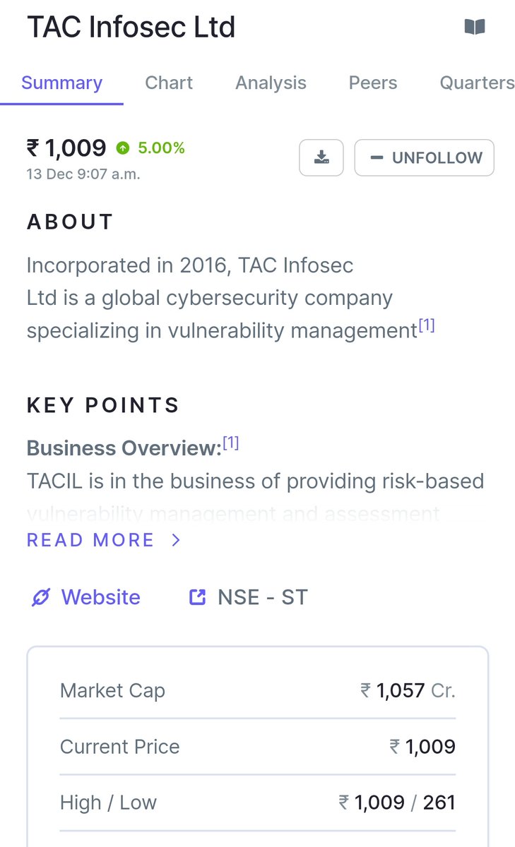GEMSQUEST's tweet image. TAC INFOSEC #TACSECURITY
New life highs 1009
Market cap crosses 1000+crs 💎💎💎
#investments #StockMarket #stocktowatch #sme #microcaps #cybersecurity