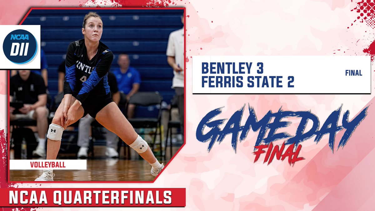 𝐅𝐀𝐋𝐂𝐎𝐍𝐒 𝐈𝐍 𝐅𝐈𝐕𝐄🏐

<a href="/BentleyFalcons/">Bentley Athletics</a> are moving on! The No. 8 seed Falcons take down No. 1 seed Ferris St in a five set thriller in South Dakota!

They will face No. 4 Lynn University tomorrow night!

#NE10EMBRACE #NCAAD2 #D2VB