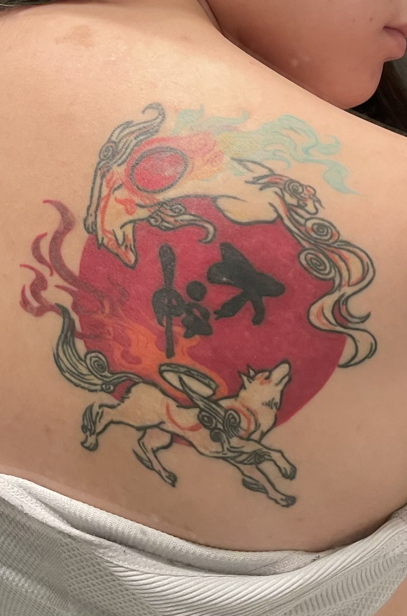 OKAMI SEQUEL ANNOUNCED AT THE GAME AWARDS, I’M SO HYPED MAN!!! 

GOT THIS TATTOO YEARS AGO. CAN’T WAIT TO PLAY THE GAME AND THEN GET ANOTHER. 

#okami