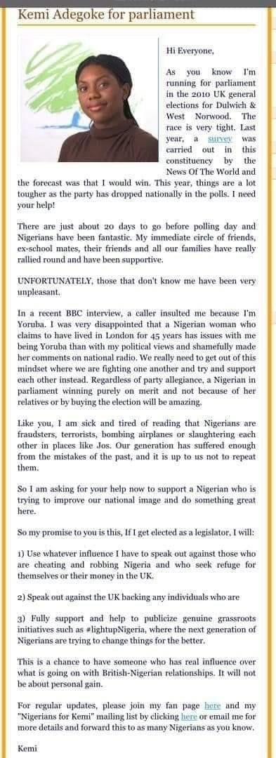 pcmekus's tweet photo. @DavidHundeyin @KemiBadenoch is not a fraud in anyway. She may not have been diplomatic in her stances but definitely keeping her promises.

She's not rejecting Nigeria but the criminal thieving ruiners that has hijacked the nation, who are hard bent on destroying her reputation. #Istandwithher https://t.co/kAVfDSYQTG