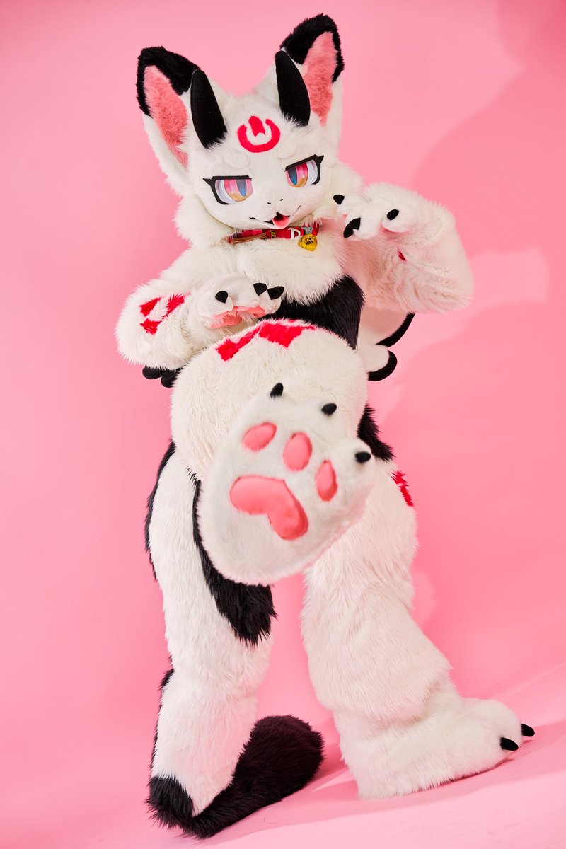 YN971106's tweet photo. 🤍🖤❤️
KICK!
❤️🖤🤍

📸@mano_4171

#FursuitFriday
#YoonDragon