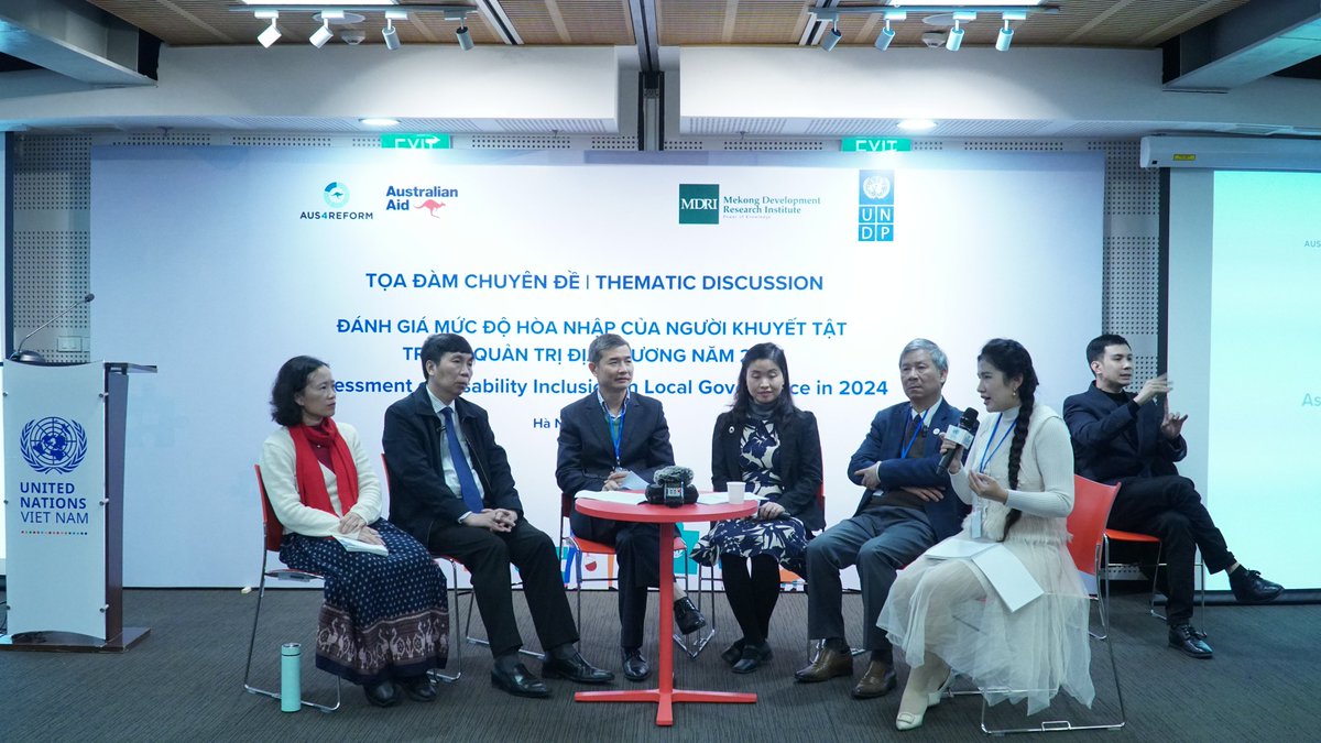 UNDPVietNam's tweet photo. 📢 New #DisabilityInclusion study highlights urgent needs!
Key recommendations:
✅ Upgrade e-portals to WCAG 2.0 standards 4 accessibility
✅ Design inclusive allowance &amp; banking sys
✅ Develop disability-specific climate adaptation policies 
🙏@dfat 4 supporting this initiative https://t.co/kuTxJejgoP