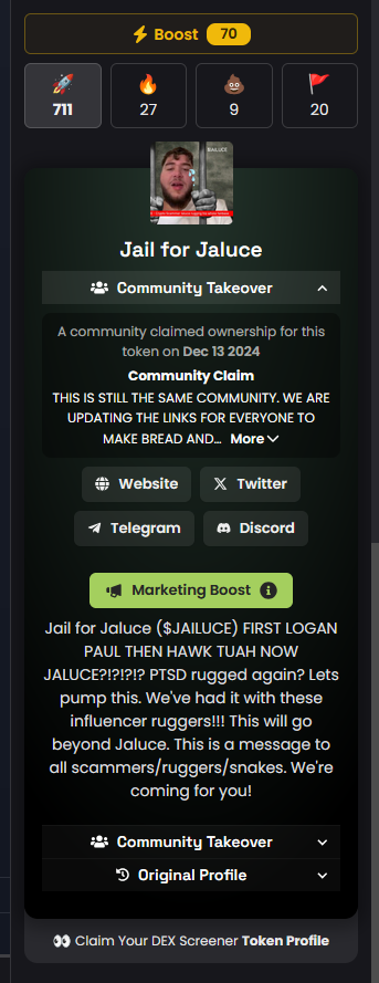 Dex fully updated. Don't forget to spread the love by clicking on the lil rocket to moon this Coin!!!!