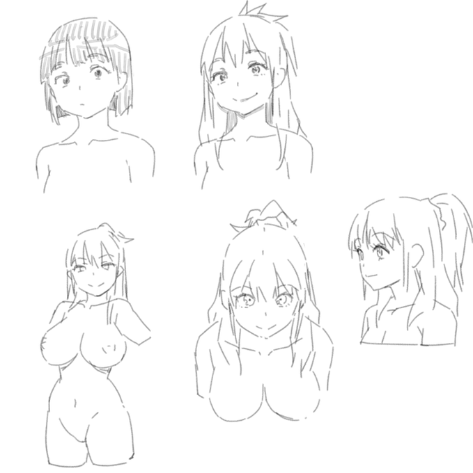 キャラのイメージを固めるための落書きです 