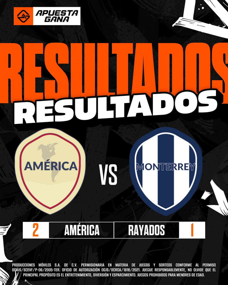 América vino de atrás y pegó primero en la ida con goles de Álvarez (39') y Zendejas (49').

Los de Jardiné están a 90 minutos de hacer historia y ganar el TRICAMPEONATO. 🏆🏆🏆 a menos que Rayados 🤠 diga lo contrario. #LigaMX