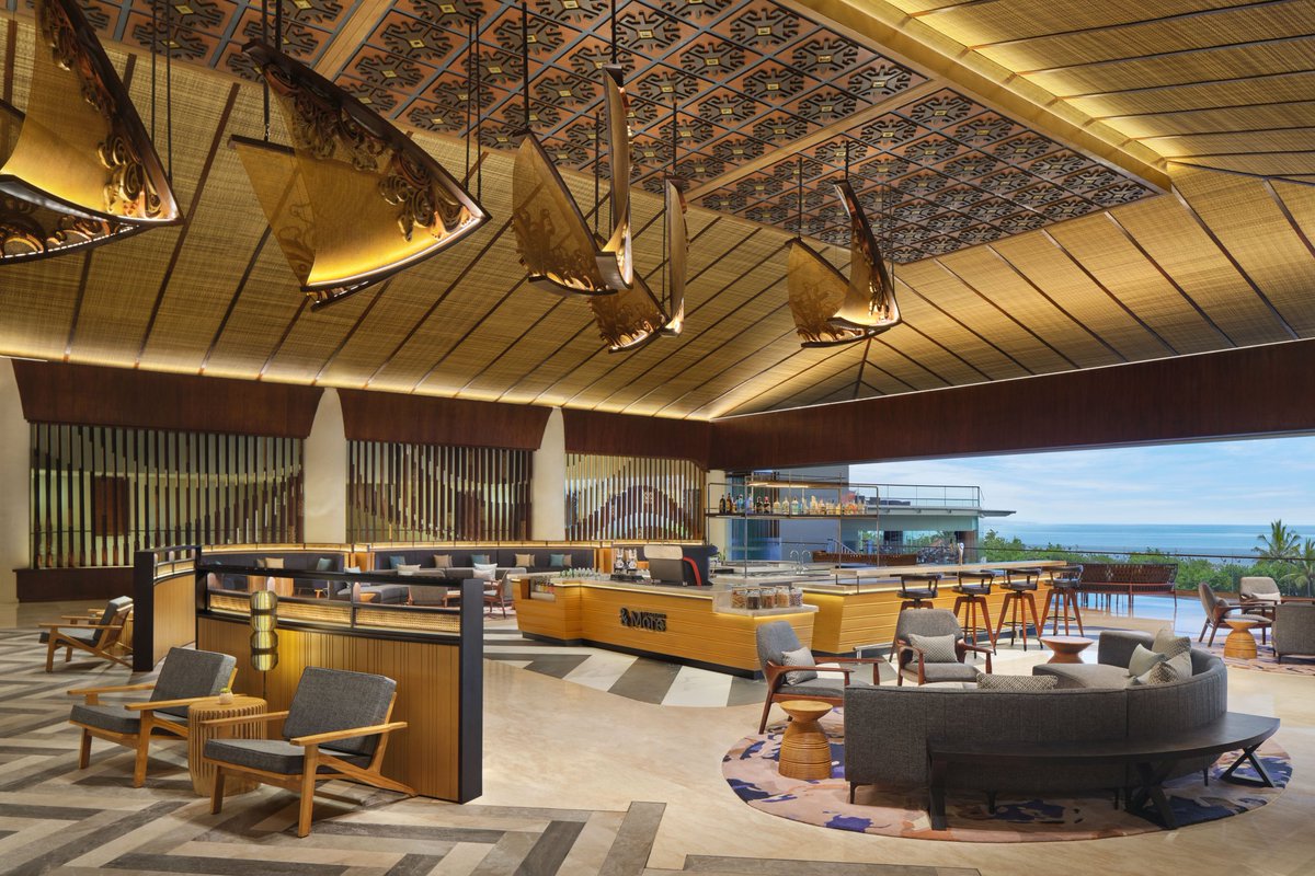 SheratonKuta's tweet photo. We are proud to announce the debut of our newly renovated lobby experience, &amp;More by Sheraton. This vibrant all-day lobby concept seamlessly combines stunning ocean views with modern elegance.

 follow our instagram for updates at @andmorebysheratonbali https://t.co/54xERVXbxT