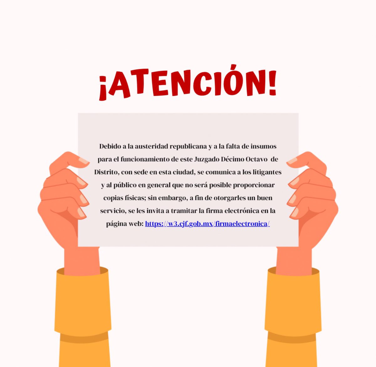 Juzgado18X's tweet photo. #austeridad republicana 🤷♀️ #mexico #justicia #pjf #juzgados #abogados #losentimos #firel #cjf https://t.co/CNHeDJXNBc
