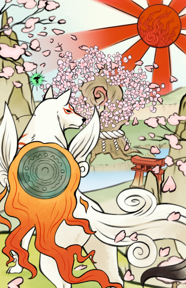 In honor of Okami getting a sequel announced tonight I wanted to post this fanart I made earlier this year. I never would of dreamed of being able to see Ammy again. I'm so so happy. 🥹 #okami