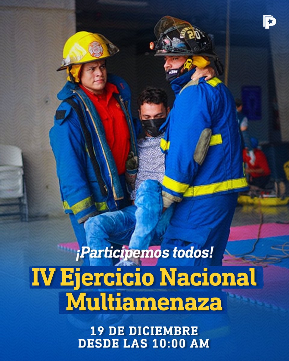 📢 Unidos por la Seguridad de Todos 🚨

Este 19 de diciembre a las 10:00 a. m. 🕙, en familia y comunidad, nos sumamos al Cuarto Ejercicio Nacional de Preparación para Proteger la Vida en Situaciones Multiamenazas 🌪️🌊🔥.

👷🏻‍♂️⛑️ ¡Porque la prevención salva vidas! 🇳🇮