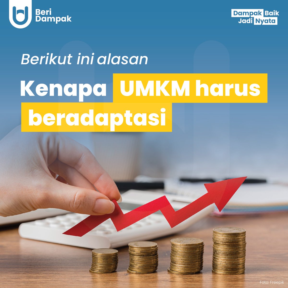 BeriDampakcom's tweet photo. Pemberdayaan UMKM bukan hanya tentang membantu usaha kecil bertahan, tapi juga mendorong mereka untuk berkembang, berinovasi, dan menciptakan dampak positif bagi masyarakat. https://t.co/tZqnxz5LO9