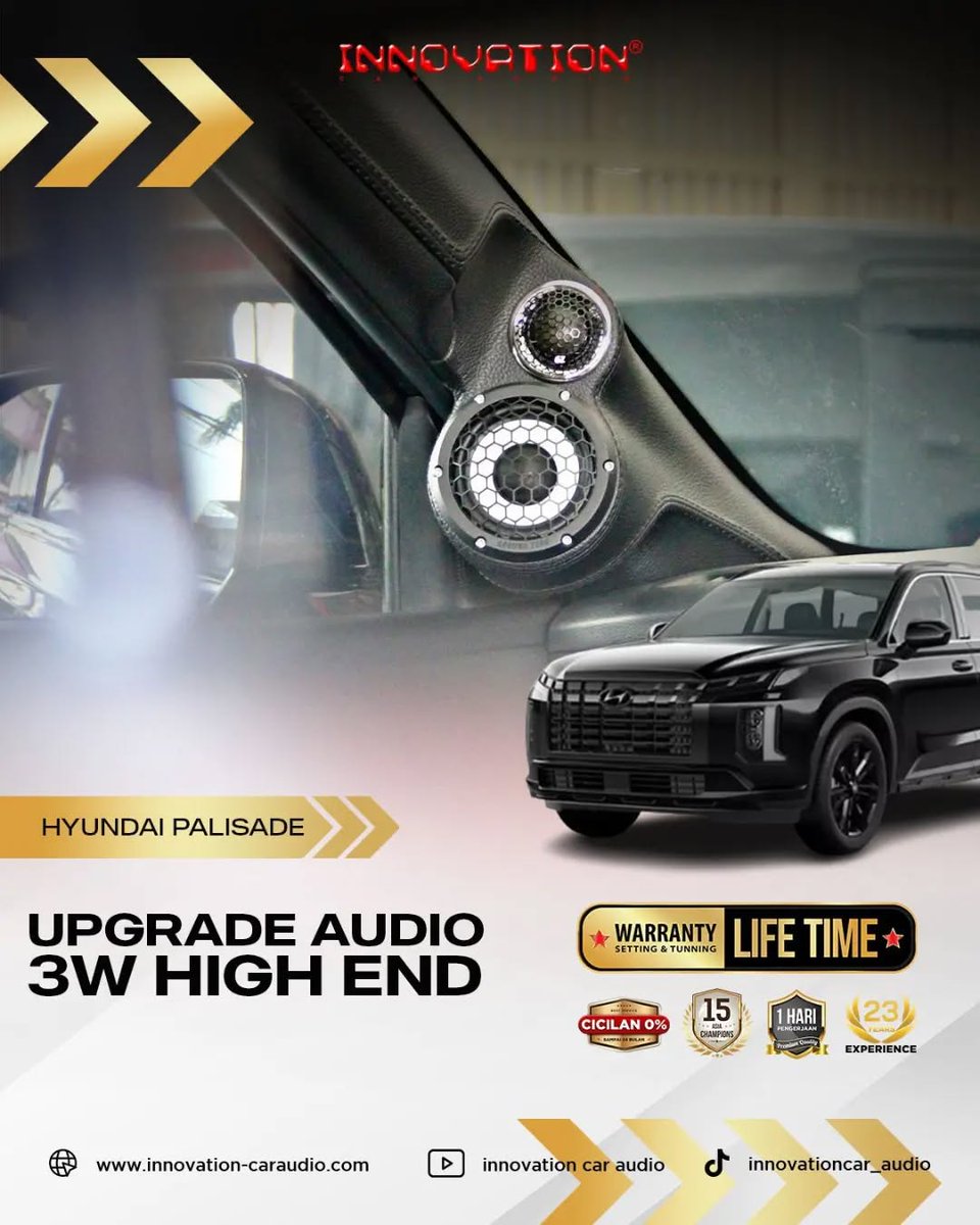 Audio_Peredam's tweet photo. Speaker Groundzero Plutonium lagi Plutonium lagi...
.
Mr. E pemilik mobil macho ini langsung jatuh cinta pada lagu pertama yang didengarnya.
Cinta bersemi dan terjadilah proyek Palisade macho ini.
.
Penasaran suaranya ?
Stay tuned part tes soundnya ya... https://t.co/TrOvyTqbld