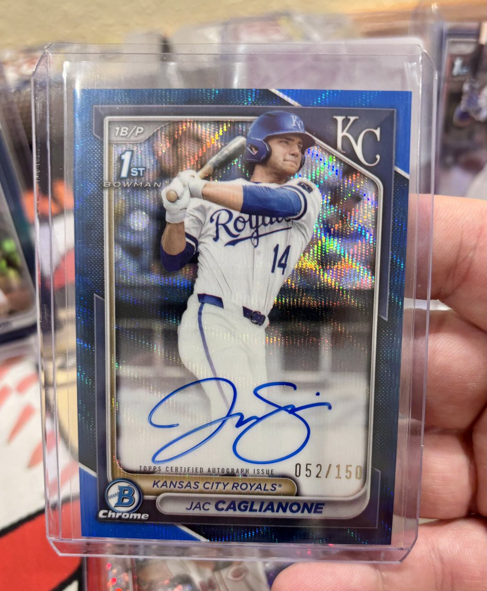 Scott Greene (@scotty_ballgame) on Twitter photo I'm shaking. 🤣 Sh*t happens.
#Royals Jac Caglianone blue wave auto /150 (congrats <a href="/jboudrow10/">Jason Boudrow</a>) & #Braves Luis Guanipa magenta printing plate 1/1 (congrats <a href="/Vegasteve1/">Steve Haws</a>). My progressive 1/1 jackpot paying out $308.56 to someone who's been in my breaks dating back to Dec 2022. I'm shaking. 🤣 Sh*t happens.
#Royals Jac Caglianone blue wave auto /150 (congrats <a href="/jboudrow10/">Jason Boudrow</a>) & #Braves Luis Guanipa magenta printing plate 1/1 (congrats <a href="/Vegasteve1/">Steve Haws</a>). My progressive 1/1 jackpot paying out $308.56 to someone who's been in my breaks dating back to Dec 2022.