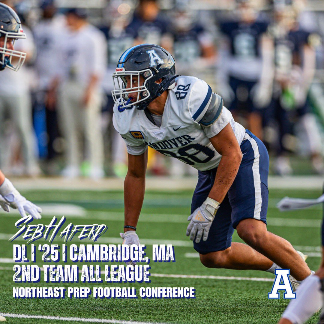 Thank you  <a href="/FootballAndover/">Andover Football</a>  for a great three years, can’t wait to continue playing at the next level. Grateful to be named Second Team DL this season.

Senior highlights: 

hudl.com/v/2QVvG1