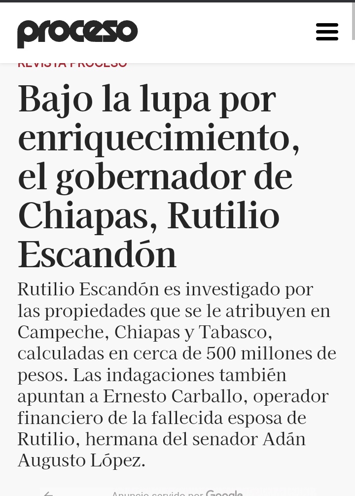 Acusado de enriquecimiento ilícito el ex gobernador del estado más pobre del país Chiapas. Rutilo Escandón será premiado con un Consulado en Estados Unidos.
Pero el PRI robó más.