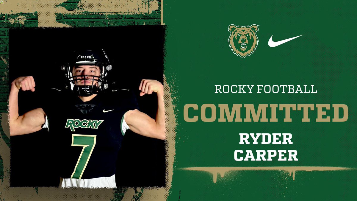 After a lot of consideration I’m excited to announce my commitment to Rocky Mountain college! Go bears 🐻 <a href="/Rocky_Football/">Rocky Football</a> <a href="/Coach_Stutz/">Chris Stutzriem</a> <a href="/CoachBlome/">Teague Blome</a> <a href="/SamMoraJr/">Coach Samuel Mora Jr.</a>