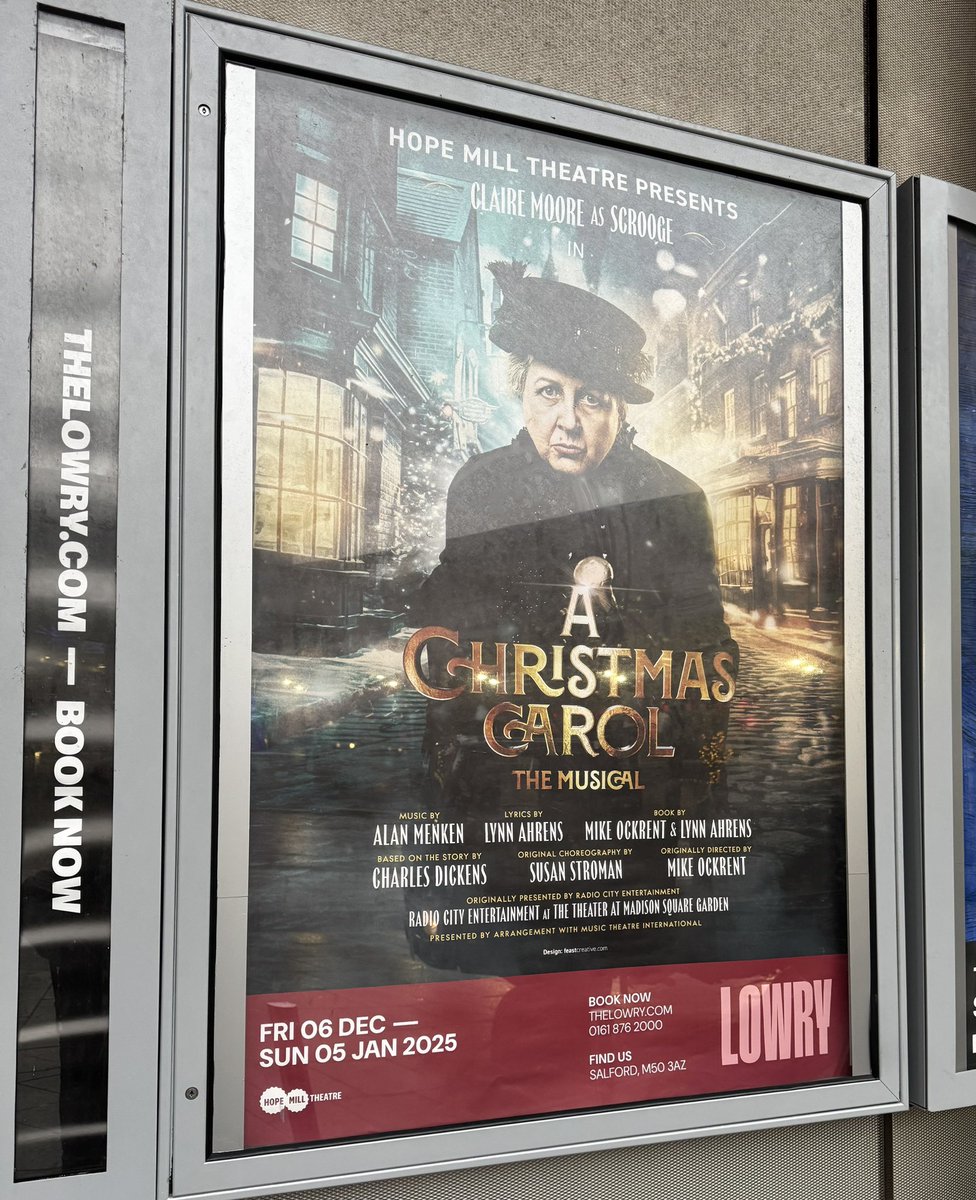 What a lovely Christmas Musical this is, I loved ‘A Christmas Carol - The Musical’ and what a great Press Night at The Lowry it was last night, a joy to be there, thank you all so very much 👏🏻🎄🤍✨x