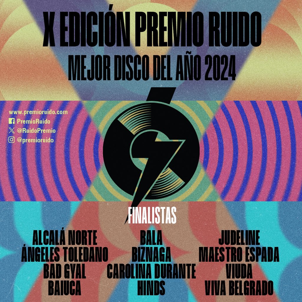 Revelamos los 12 nominados al Premio Ruido a Mejor Disco Nacional del Año #finalistaspremioruido2024