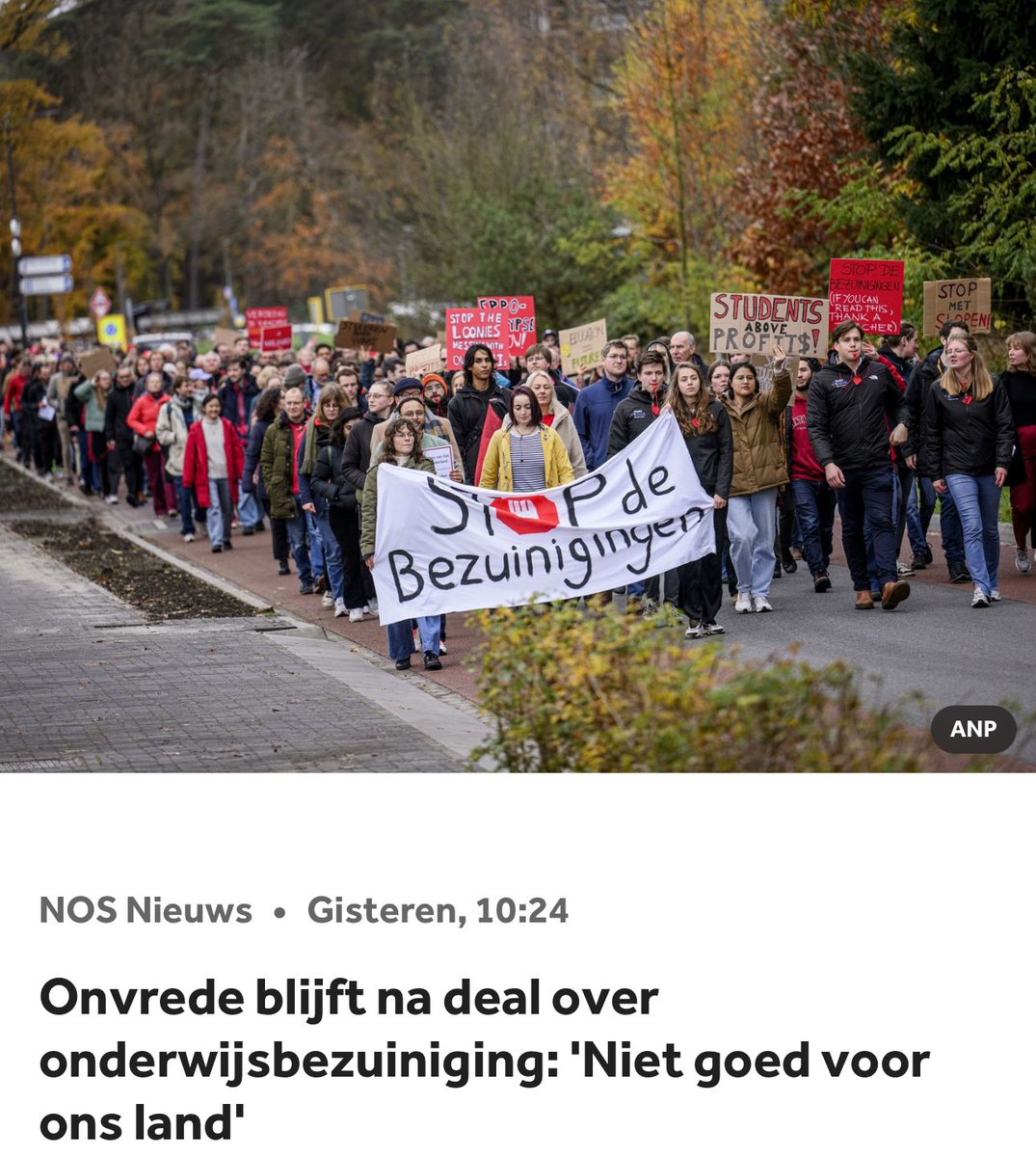De monstercoalitie tekent voor de grootste onderwijsbezuiniging ooit: €1,25 mrd. De hardste klappen vallen bij de meest kwetsbare kinderen in achterstandssituaties en bij jonge wetenschappers. Een zware hypotheek op onze sociale en economische toekomst. 1/3