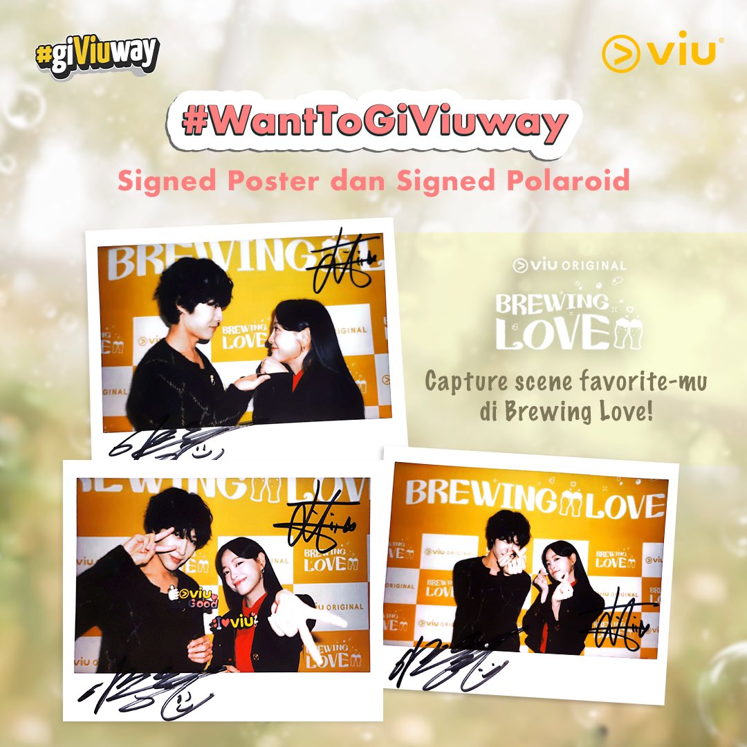 Viu_ID's tweet photo. Siapa yang mau Signed Polaroid &amp; Signed Poster gemes dari JuJu couple di Brewing Love?! 👩‍❤️‍👨🍻

Jangan lupa ikutan giViuwaynya yuk! cek slide ke-2 buat tau S&amp;Knya, ya~

Periode kuis: 13-15 Desember 2024

Good luck! 🍻

#Viu #giViuWay #BrewingLoveXViu https://t.co/qYomCpGs4z